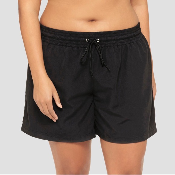 women's black swim shorts